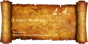 Loosz Andrea névjegykártya